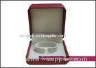 UV coating / varnishing Red Plastic Jewelry Boxes, fashion and elegant wedding gift leather bracelet