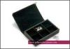 Designer Plastic Jewelry Boxes and foil stamping / flocking mens cufflink presentation case box