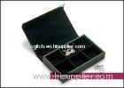 Designer Plastic Jewelry Boxes and foil stamping / flocking mens cufflink presentation case box