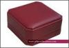 Eye-catching red leather plastic jewelry box