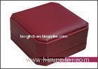 Eye-catching red leather plastic jewelry box