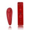 Red Wii Remote & Nunchuck With Wii Remote Control And Motion Sensor Function