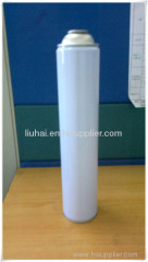 High quality straight wall outer white coated aerosol can with high dome