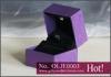 Purple fancy paper and black velvet light Earring Gift Boxes, packaging earring storage box with LED