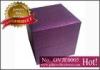 Rechargeable Cardboard Jewellery Gift Boxes, purple fancy paper Pendant and black velvet earring box