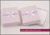 Silk screen printing and embossed, debossed pink square Necklace Gift Boxes, paper jewelry box with