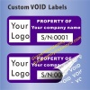 Custom Tamper Proof VOID Seals,Warranty VOID Labels For Seal Property with Sequence numbers