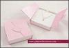Hot stamp, matt / glossy UV Necklace Gift Boxes, personalized and beautiful pink gift box paper jewe