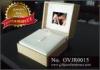 Video pendant box, gold fancy paper and cream velvet Jewellery Pendant Gift Box with video,music,pho