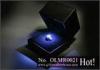 Black PU and velvet womens Lighted Ring Box / LED ring boxes / ring storage box for wedding