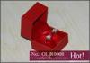 Custom gold hot stamp logo and red Light Ring Boxes, ring jewellery boxes and double ring box with L