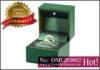 Custom engagement ring box, music multiple ring box and green fancy paper Musical Jewellery Boxes