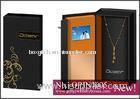 Plastic black fancy paper and black velvet Photo Jewelry Boxes, photo Necklace presentation box