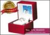 OEM / ODM designer red rose Gift Jewellery Boxes, video double ring box and Plastic ring presentatio