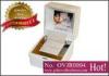 Custom white square Gift Jewellery Boxes, Wedding ring box with video, music, photo playing