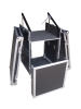 12U 3-lid rack case for carrying amplifier and mixer