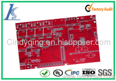 Red soldermask Double-sided PCB(ISO9000 certification) china PCB supplier