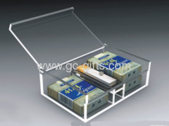 Plastic cigar storage display boxes