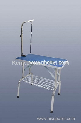 Stainless Steel Pet Grooming folding TABLE with basket