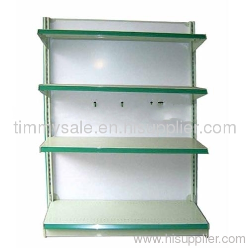 Double-side gondola shelf direct from factory/usa style supermarket shelf/metal stand for cake /candy shelf