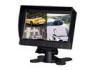 9 Inch DC 12V 4 Way Video Inputs Digital Panel Rear View Quad Display Monitor With Splitter, Sunshad