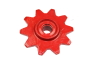 199497C1 176278C1 Case-IH upper drive chain gathering 10 tooth sprocket in red color