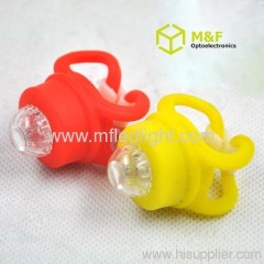 1x Silicone multi color LED bike light for promotion