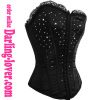 Black Classic Diamond Corset