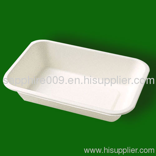 eco-friendly disposable paper tray 450ml paper tray