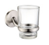Round toothbrush holder with Clear Glass