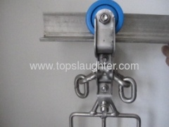 Poultry slaughter machine stainless steel trolley