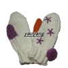 lovely style and high quality kids knitted gloves mittens