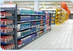 New Light Duty Single Side Metallic Supermarket Shelf display stand shop displays