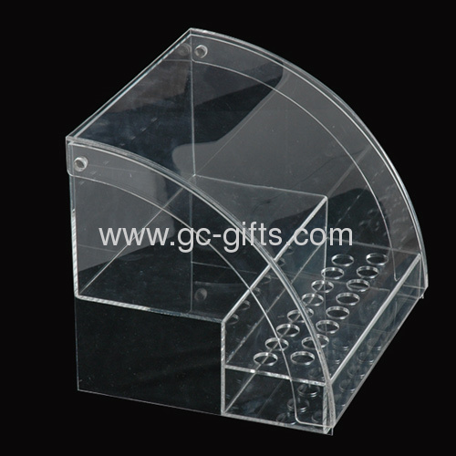 Frosted acrylic display case for small electronics items
