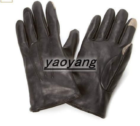 New style and high quality touch screen leather gloves 