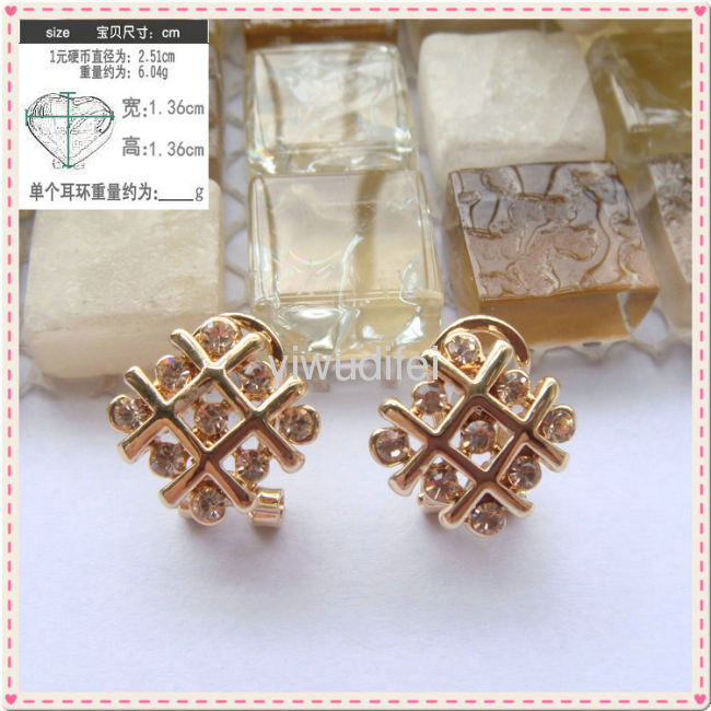 fashion imitation jewelry earring with diamond 2013 new design