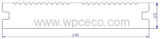 140x25mm One side groove WPC Solid Outdoor Decking