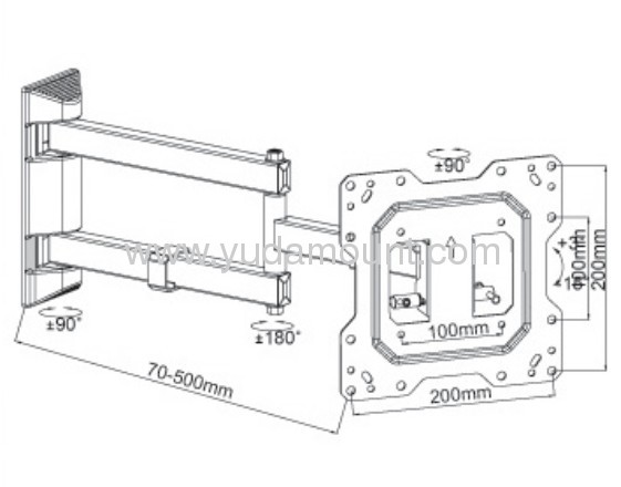 swivel arm holder for 26-47 