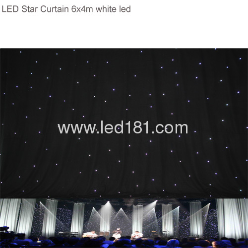 JL-128Pcs light LED Start Curtain white light 6*4m