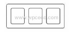 80X35mm WPC square/decorative column/WPC fence post