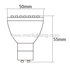 4W SMD LED spotlight with glass body