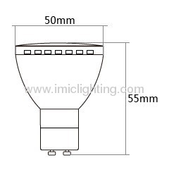 1.5W LED spotlight with glass body