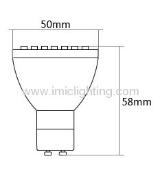 3W LED spotlight with glass body