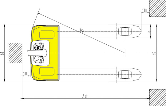 The Max Mini type 1500kg electric pallet truck