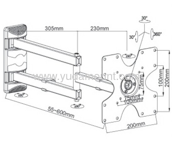 adjustable metal brackets for 15-37screen 