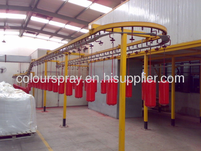 powder coating line for LPG tank