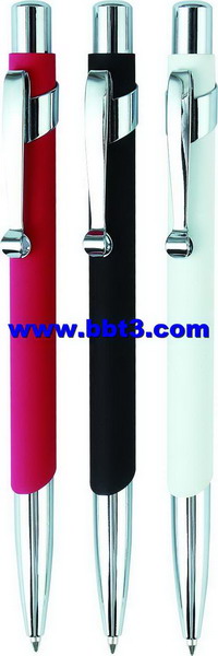 Promotion metal pen with rubber finish barrel