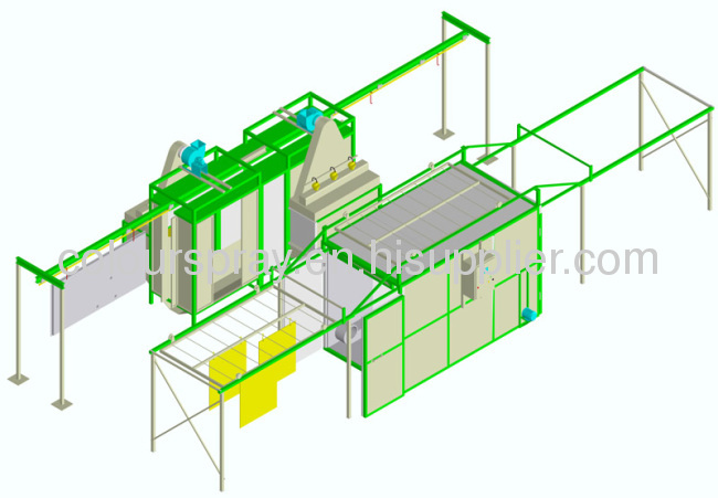 manual powder coating painting line 