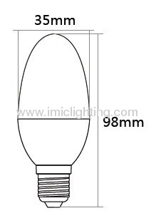 3W Ceramic LED candle lamp