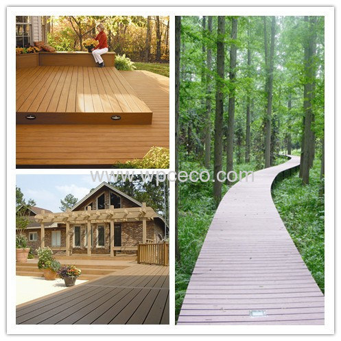 252X26mm High quality WPC Outdoor Hollow Decking